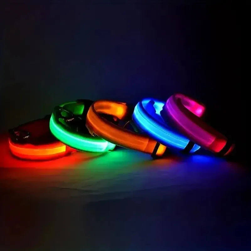LED Glow Dog Collar — Light-Up Safety Collar for Night Walks