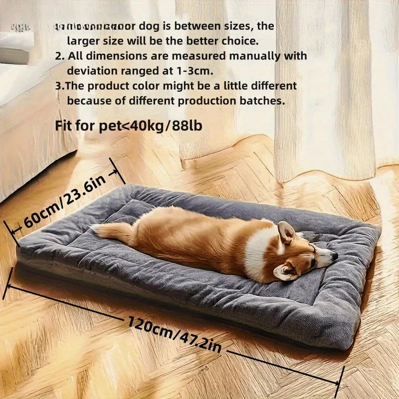 Large Plush Dog Bed – Super Soft Pet Sofa Mat