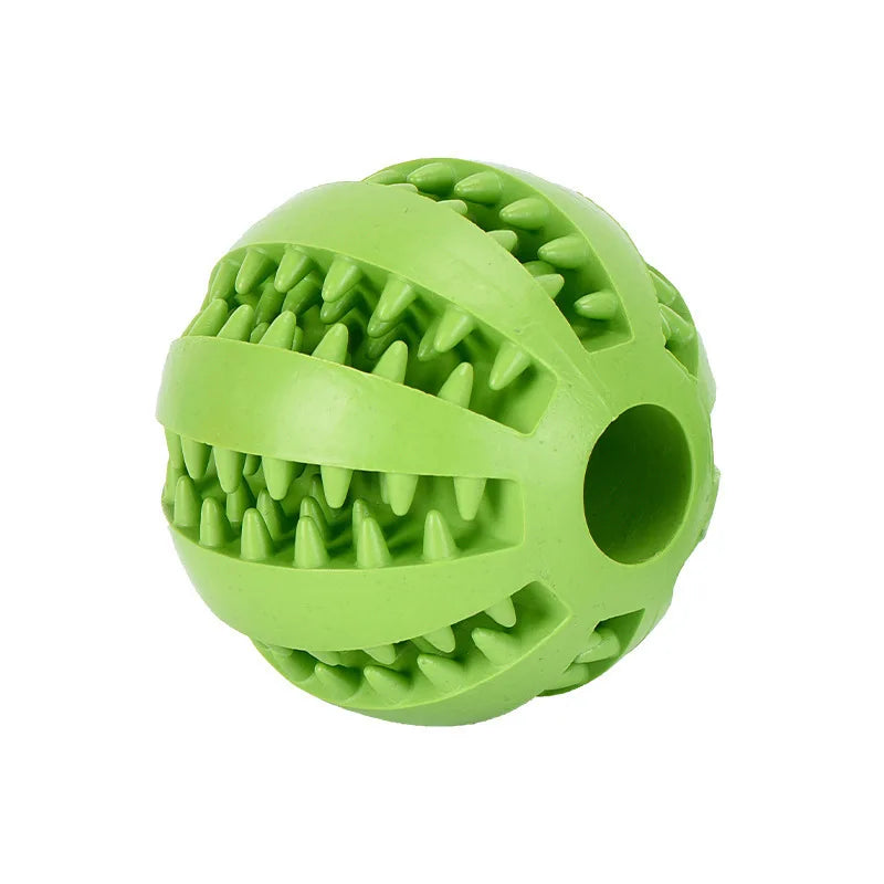 Dog Teeth Cleaning Chew Ball — Durable Rubber Interactive Toy