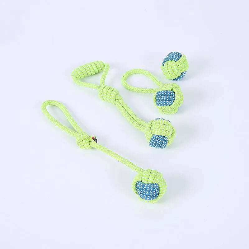 Dog Rope Toy Set – Interactive Cotton Chew Toys for Puppies & Dogs