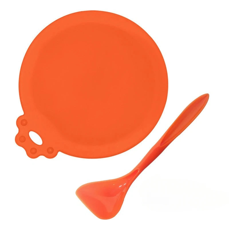 Silicone Pet Can Lid & Spoon Set — Keep Pet Food Fresh