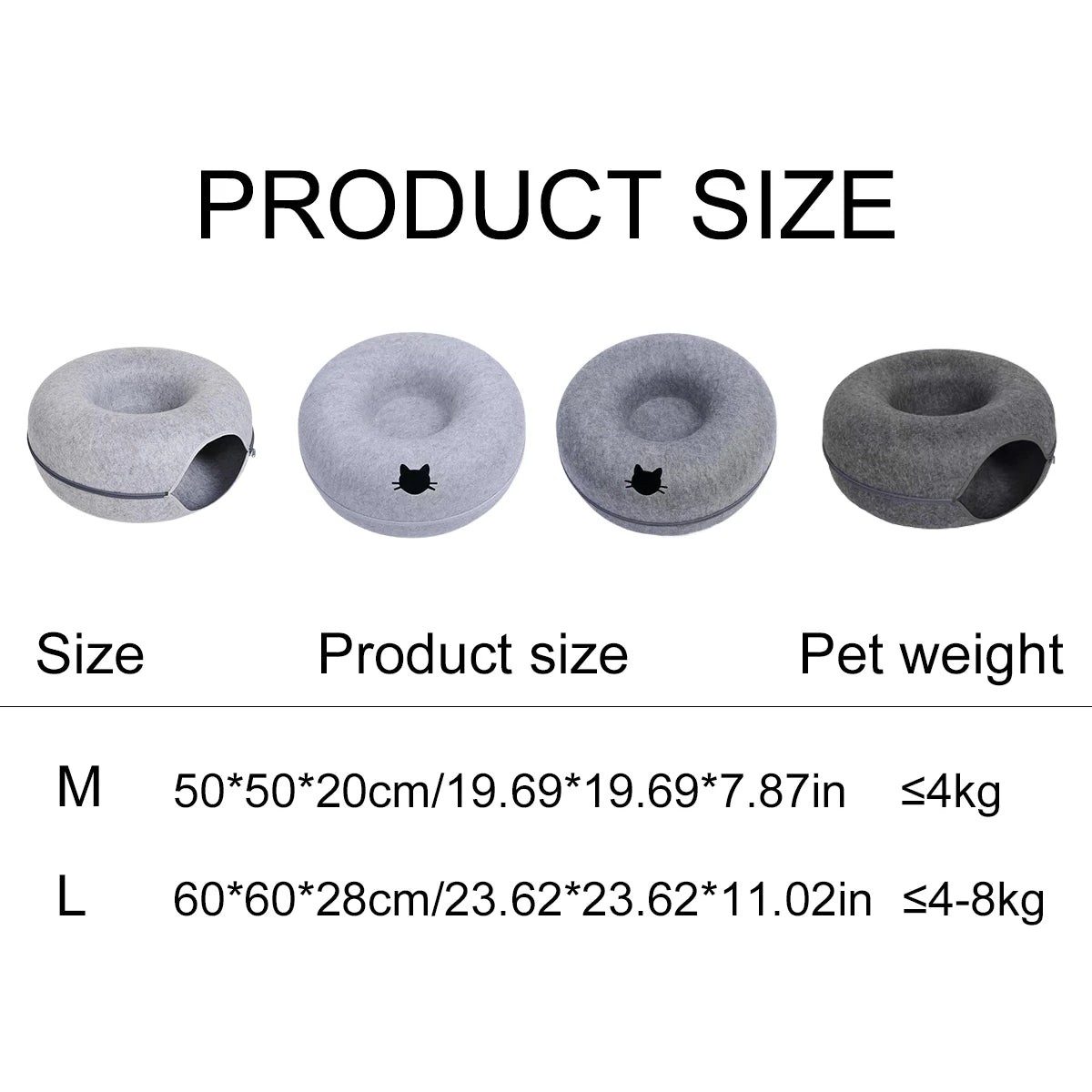 Round Cat Bed – Cozy Oxford Fabric Pet Bed for Cats & Small Dogs