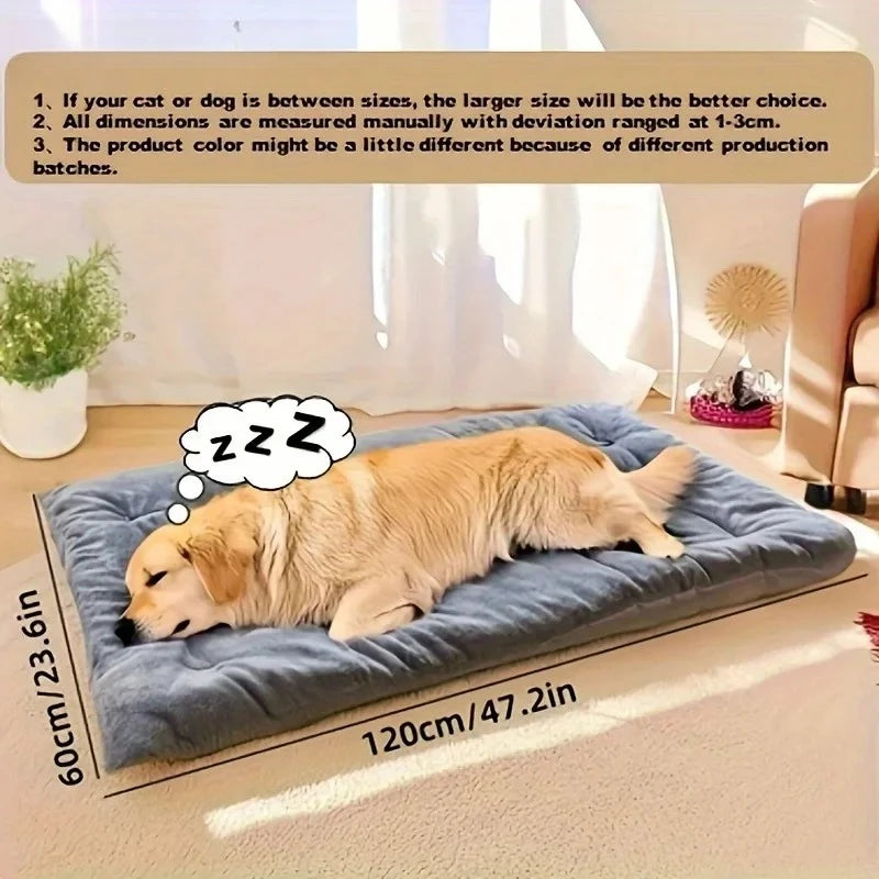 Large Plush Dog Bed – Super Soft Pet Sofa Mat