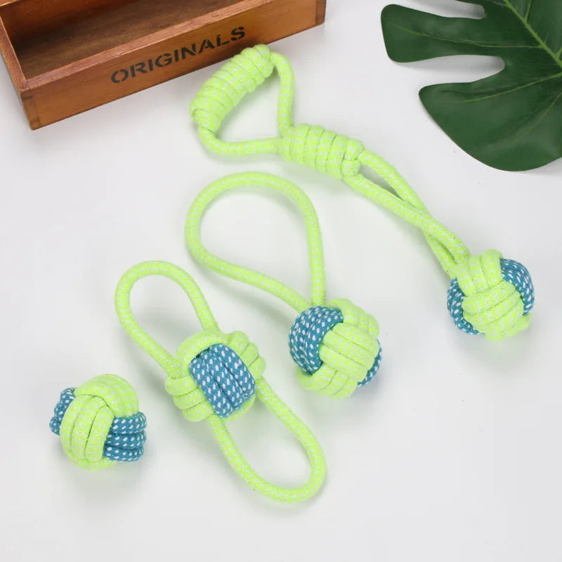 Dog Rope Toy Set – Interactive Cotton Chew Toys for Puppies & Dogs