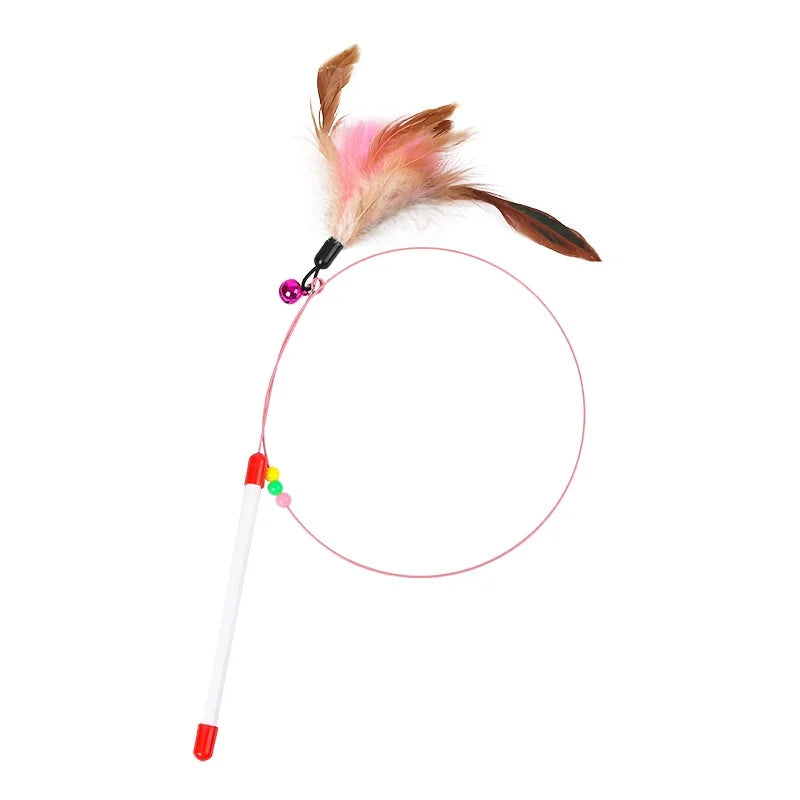Cat Feather Teaser Wand with Bell
