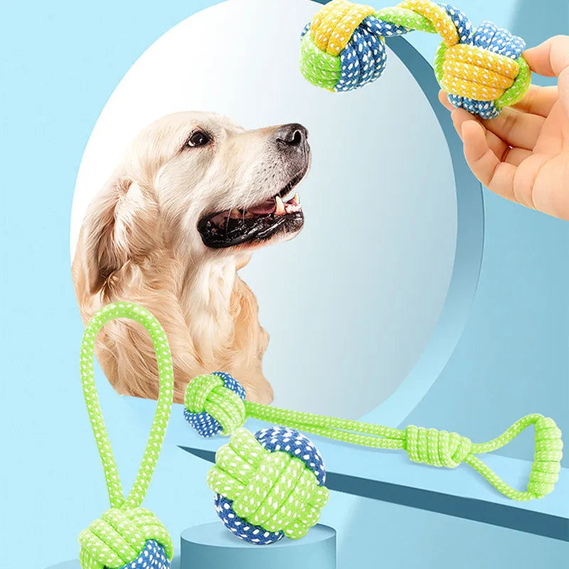Dog Rope Toy Set – Interactive Cotton Chew Toys for Puppies & Dogs