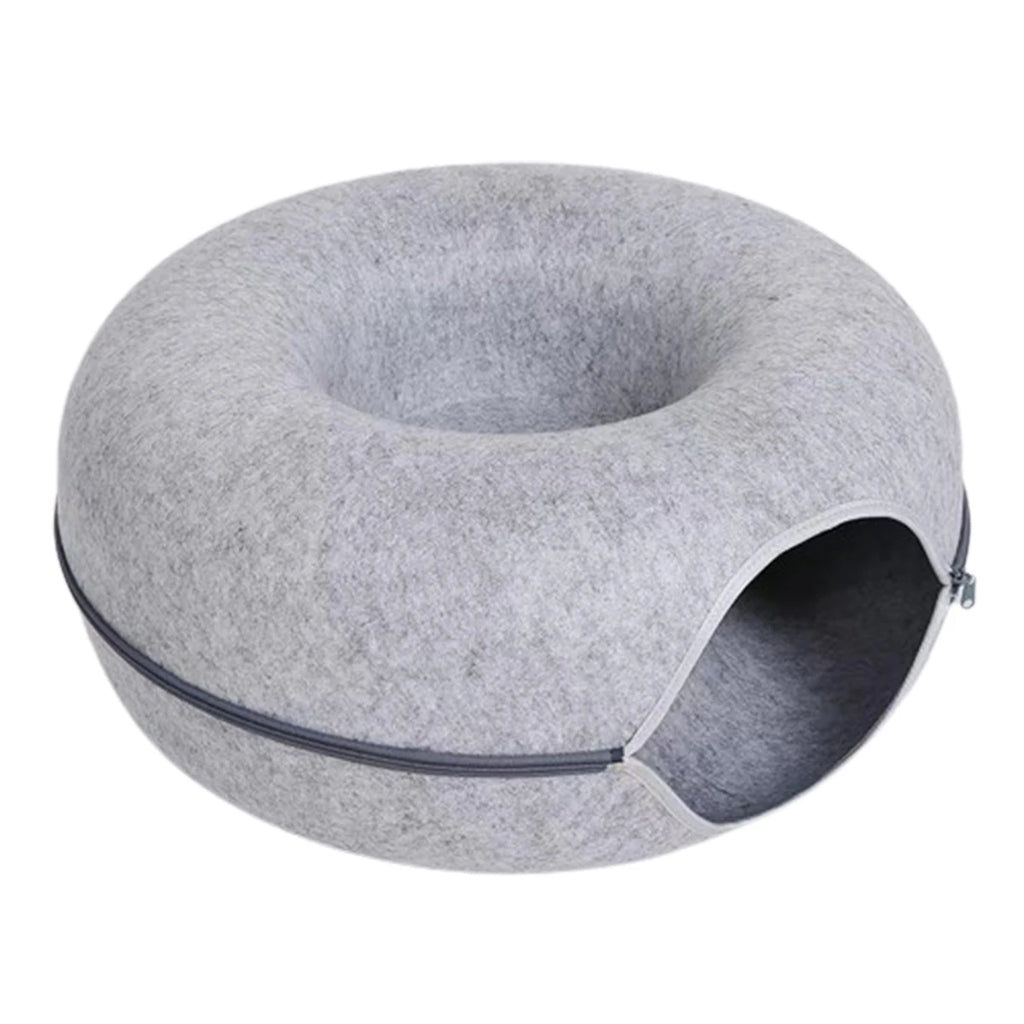 Round Cat Bed – Cozy Oxford Fabric Pet Bed for Cats & Small Dogs